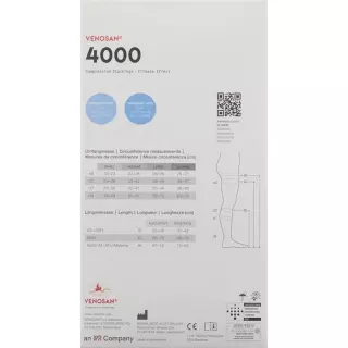 VENOSAN 4002 A-D KKL2 XL короткі чорні 1 пара