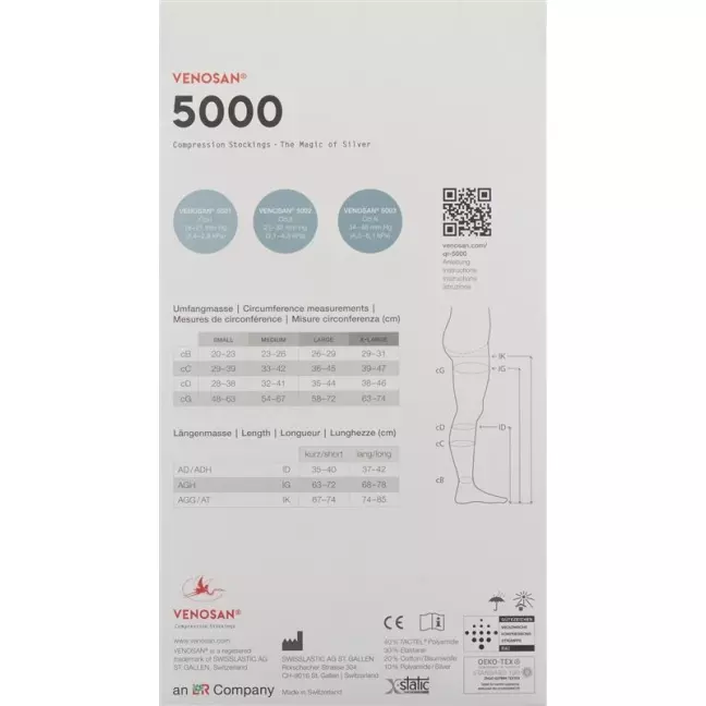 VENOSAN 5001 A-D KKL1 M довгий відкритий пісок 1 пара