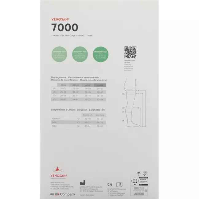 VENOSAN 7002 A-GH KKL2 L long off HR бежевий 1 пара