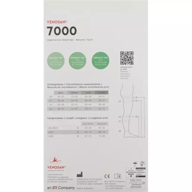Venosan 7002 A-d Kkl2 XL Long Off Black 1 pair Venosan 7002 A-d Kkl2 XL Long Off Black 1 pair