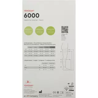 Venosan 6002 A-D KKL2 L довгий відкритий бежевий 1 пара