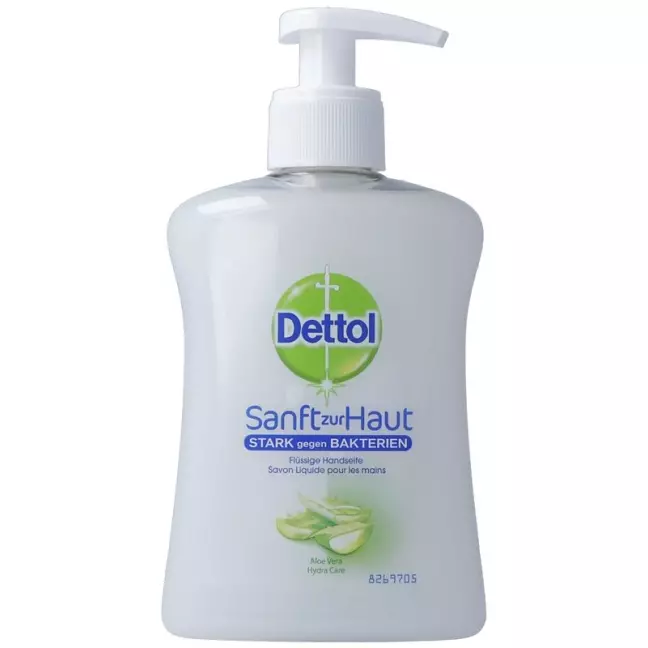 Мыло Dettol pump питательное с алоэ вера 250 мл