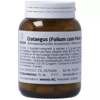 Weleda Crataegus Folium cum Flore et Fructus Kautabl 40 г