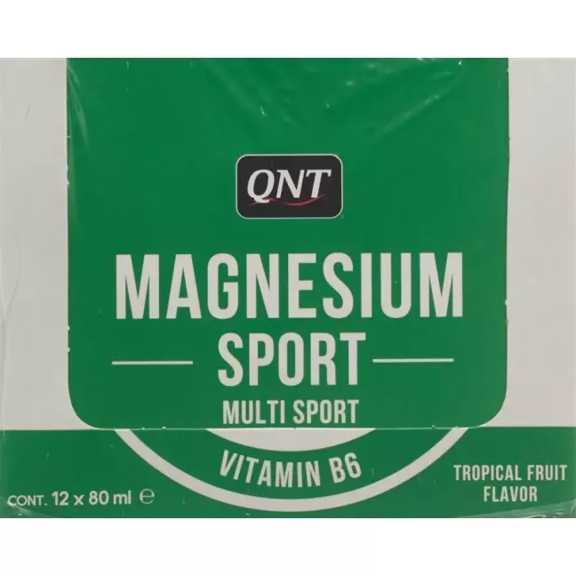 QNT Magnesium Vitamin B6 Shot Tropical Fruit 12 x 80 мл