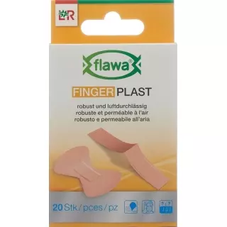 Flawa Finger Plast прочный текстильный пластырь 2 размера 20 шт.