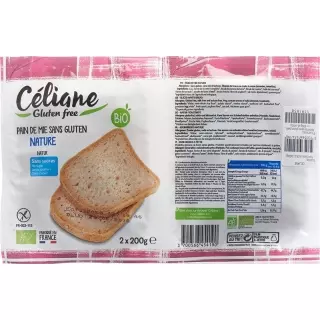 Les Recettes de Céliane натуральний тостовий хліб без глютену 2 х 200 г