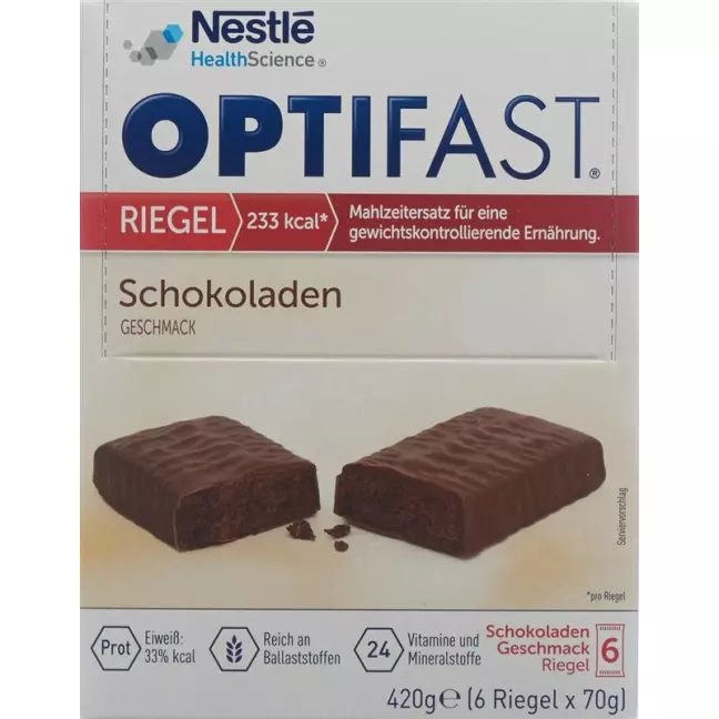 Шоколадні плитки Optifast 6 х 70 г