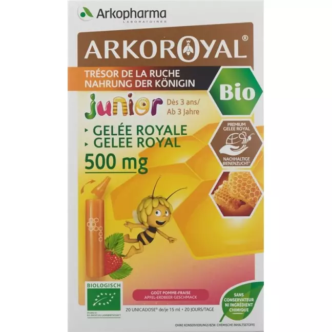 Arkoroyal Royal Jelly 500 мг Junior Organic 20 х 15 мл