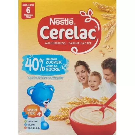 Каша NESTLE CERELAC молочна -40% цукру 6М Каша NESTLE CERELAC молочна -40% цукру 6М