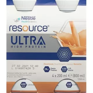 Resource Ultra High Protein Hazelnut 4 Fl 200 мл