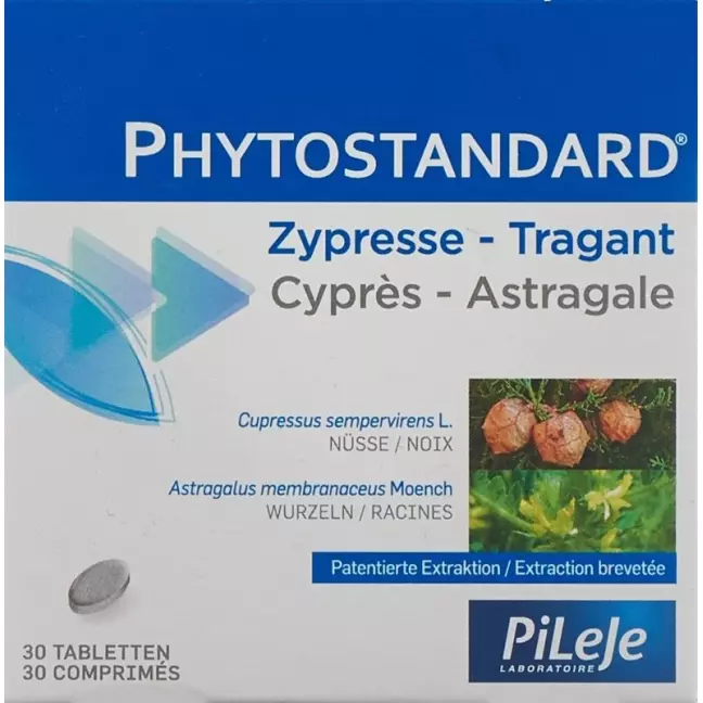 Phytostandard Zypresse - Tragant Tabletten Blister 30 Stück Phytostandard Zypresse - Tragant Tabletten Blister 30 Stück