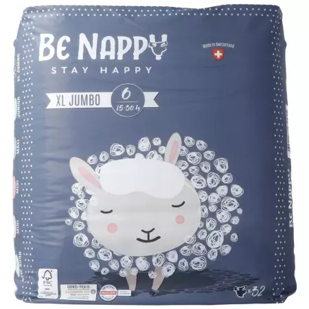 Подгузники BE NAPPY размер 6 15-30 кг XL jumbo Подгузники BE NAPPY размер 6 15-30 кг XL jumbo