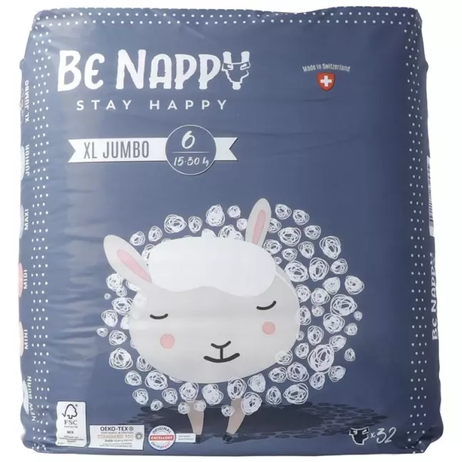 Подгузники BE NAPPY размер 6 15-30 кг XL jumbo Подгузники BE NAPPY размер 6 15-30 кг XL jumbo