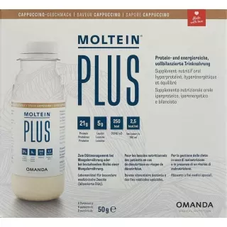 Moltein Plus 2.5 Cappuccino 6 пляшок 50г
