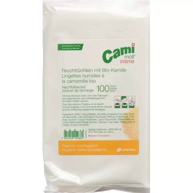 CAMI MOLL влажные салфетки для интимной гигиены, сменный блок NF