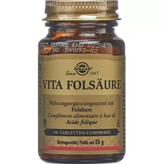 Фолієва кислота Solgar Vita таблетки (нові) флакон 100 шт