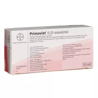 Primovist Inj Lös 0,25 ммоль/мл Ферцпр 10 мл