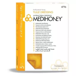 Пов'язка антибактеріальна тюль Medihoney 796 10х10см 5шт