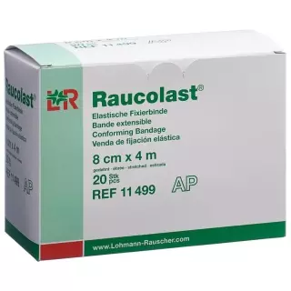 Бинт Raucolast еластичний фіксуючий 8смх4м 20 шт