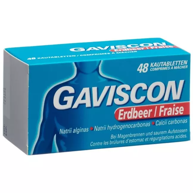 Gaviscon Kautabl Полуниця 48 шт