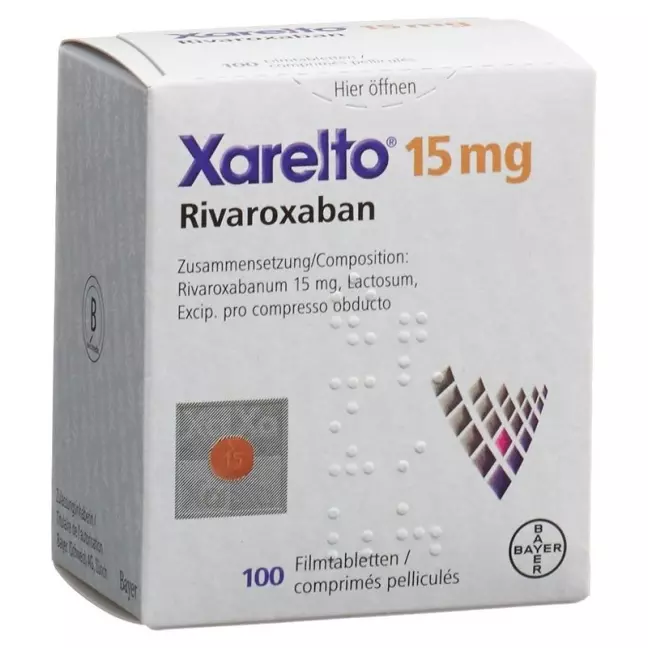 Xarelto Filmtable 15 мг DS 100 шт