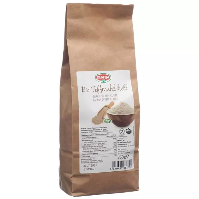 Morga teff flour light органічний безглютеновий пакет 350 г