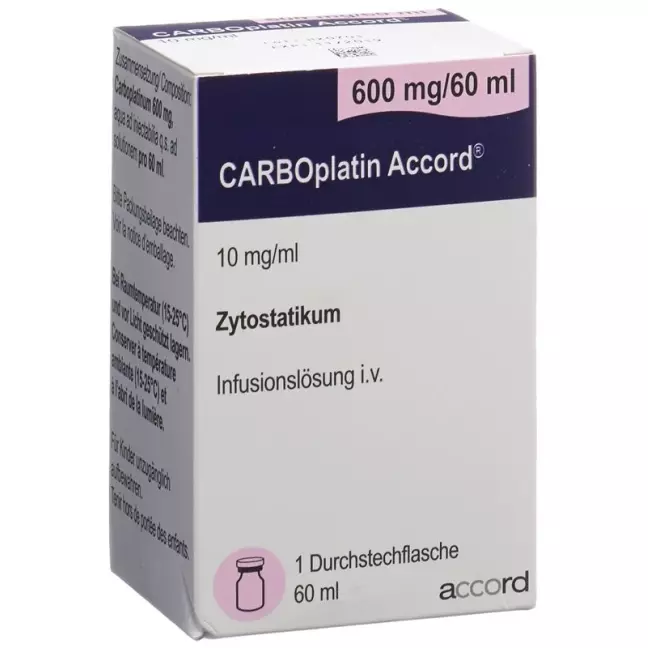 Carboplatin Accord Inf Lös 600 мг/60 мл Діаметр 60 мл