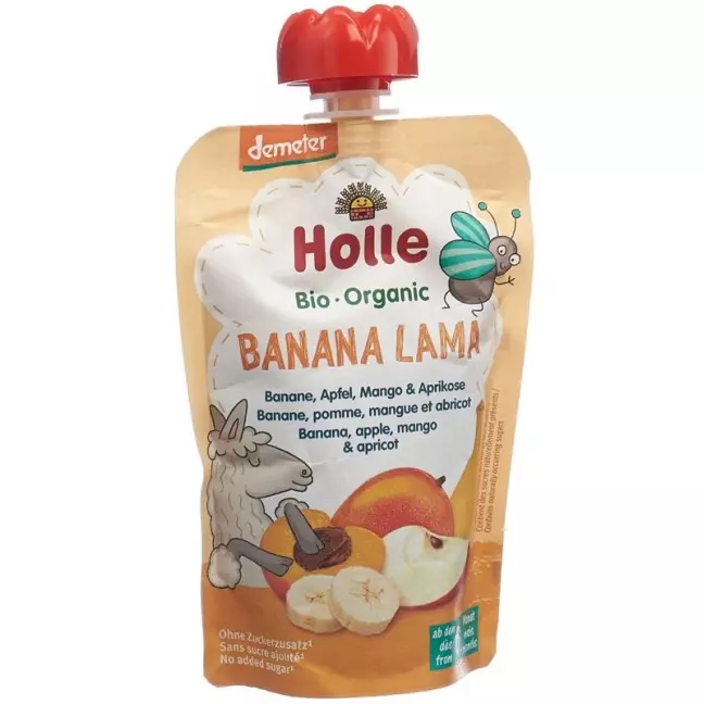 Holle Banan Lama - банан, яблуко, манго та абрикос 100