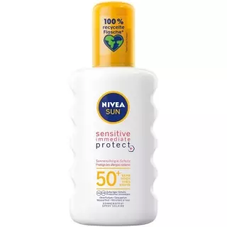 Nivea Sun Sensitive Imediate Protect сонцезахисний спрей SPF 50+ sun