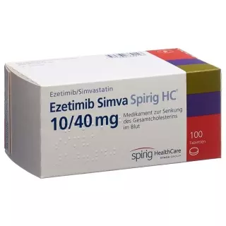 Ezetimibe Simva Spirig HC таблетки 10/40 мг 100 шт