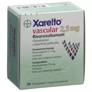 Xarelto vascular Filmtable 2,5 мг 30 одиничних блістерів