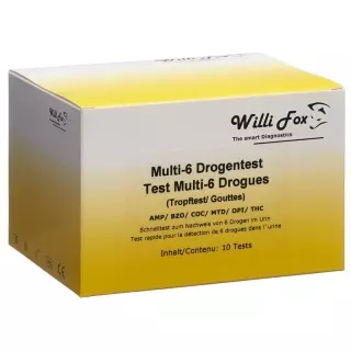 Willi Fox Drug Test Multi 6 Drugs Urine Drop Test 10 шт