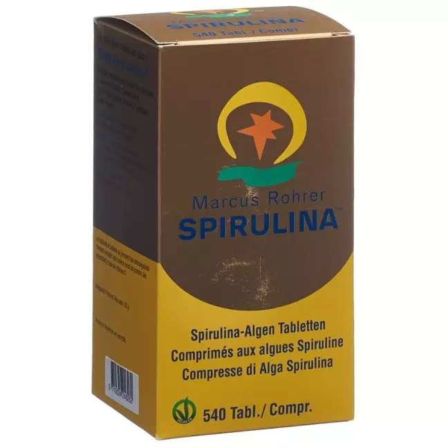 Spirulina Marcus Rohrer Tabletten Glasflasche 540 Stück