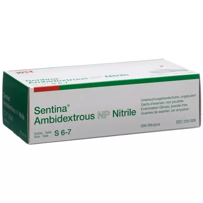 Sentina Ambidextrous S 6-7 Нитрил без пудры 200 шт. Sentina Ambidextrous S 6-7 Нитрил без пудры 200 шт.
