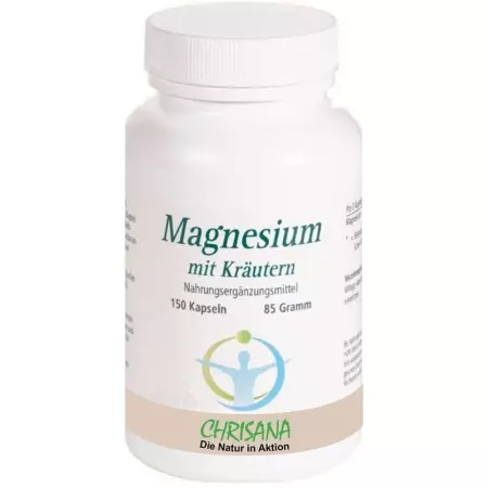 Chrisana Magnesium mit Kräutern Kapseln Dose 150 Stück Chrisana Magnesium mit Kräutern Kapseln Dose 150 Stück