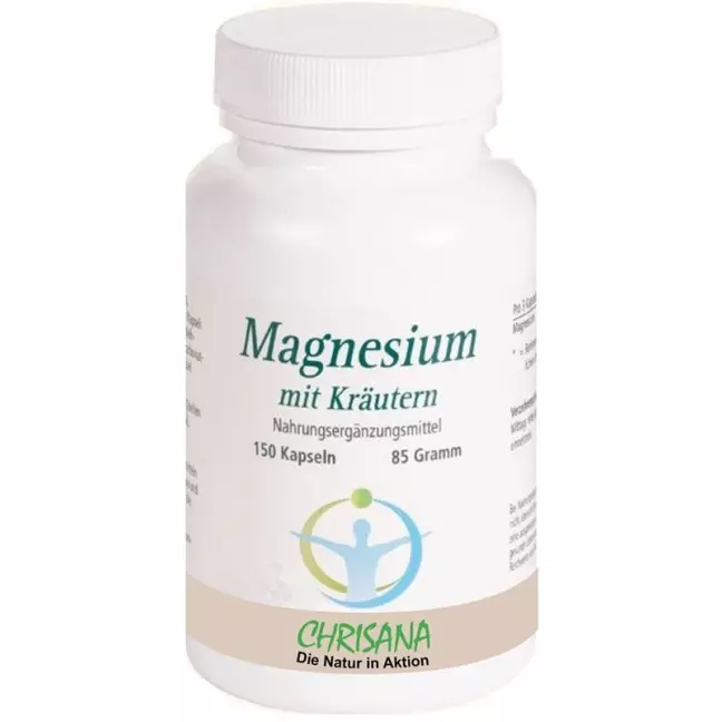 Chrisana Magnesium mit Kräutern Kapseln Dose 150 Stück Chrisana Magnesium mit Kräutern Kapseln Dose 150 Stück