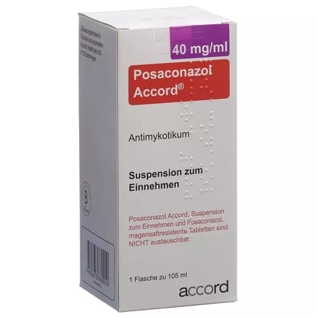 Posaconazole Accord суспензія 40 мг/мл пероральна 105 мл Posaconazole Accord суспензія 40 мг/мл пероральна 105 мл