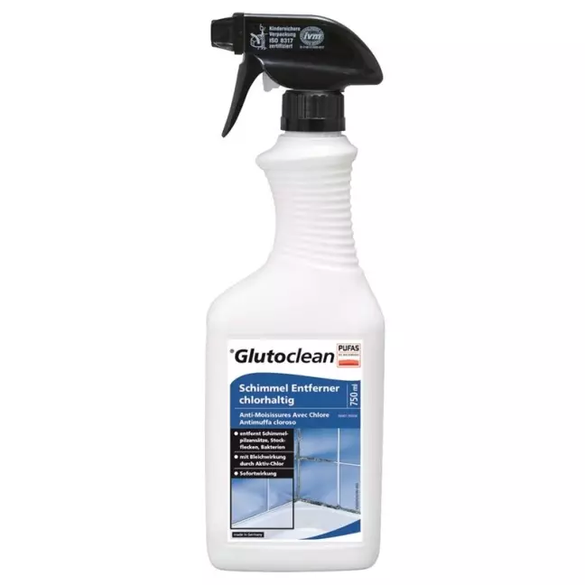 Засіб для видалення цвілі Glutoclean хлор пляшка 750мл Засіб для видалення цвілі Glutoclean хлор пляшка 750мл