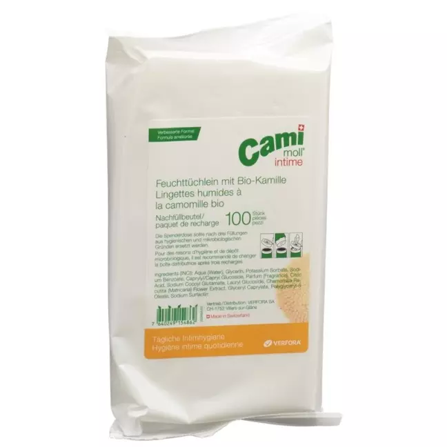 CAMI MOLL влажные салфетки для интимной гигиены, сменный блок NF
